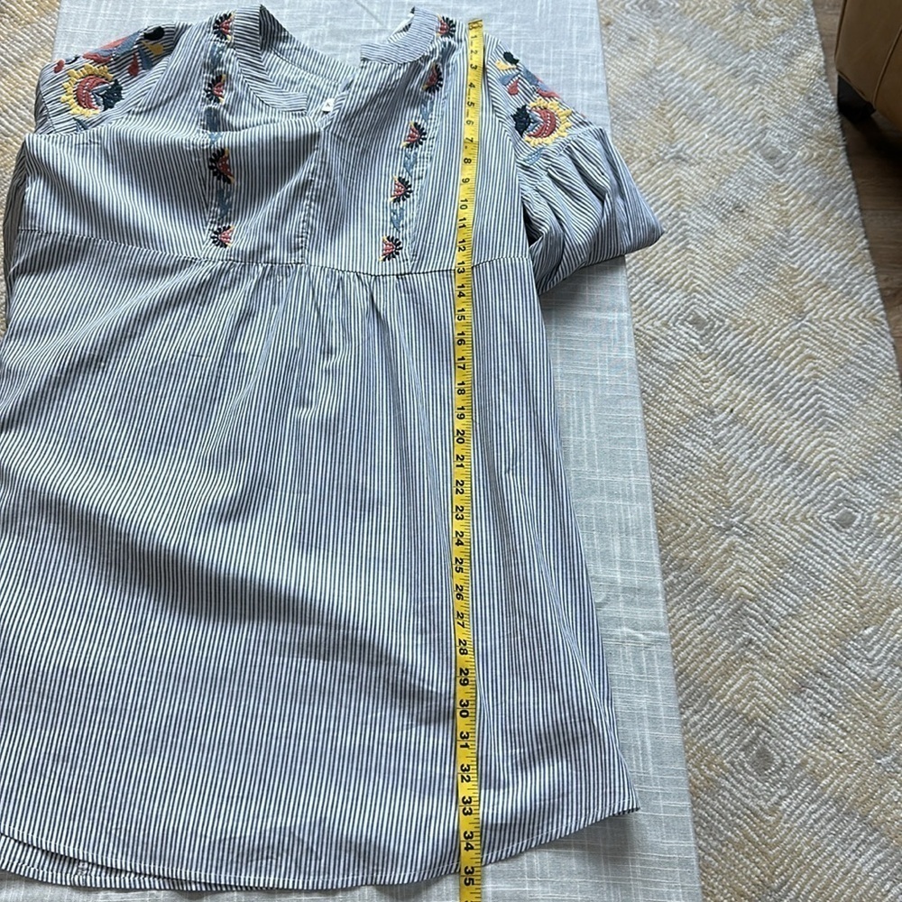 Retired Boho embroidered puff sleeve midi dress - Picture 8 of 8